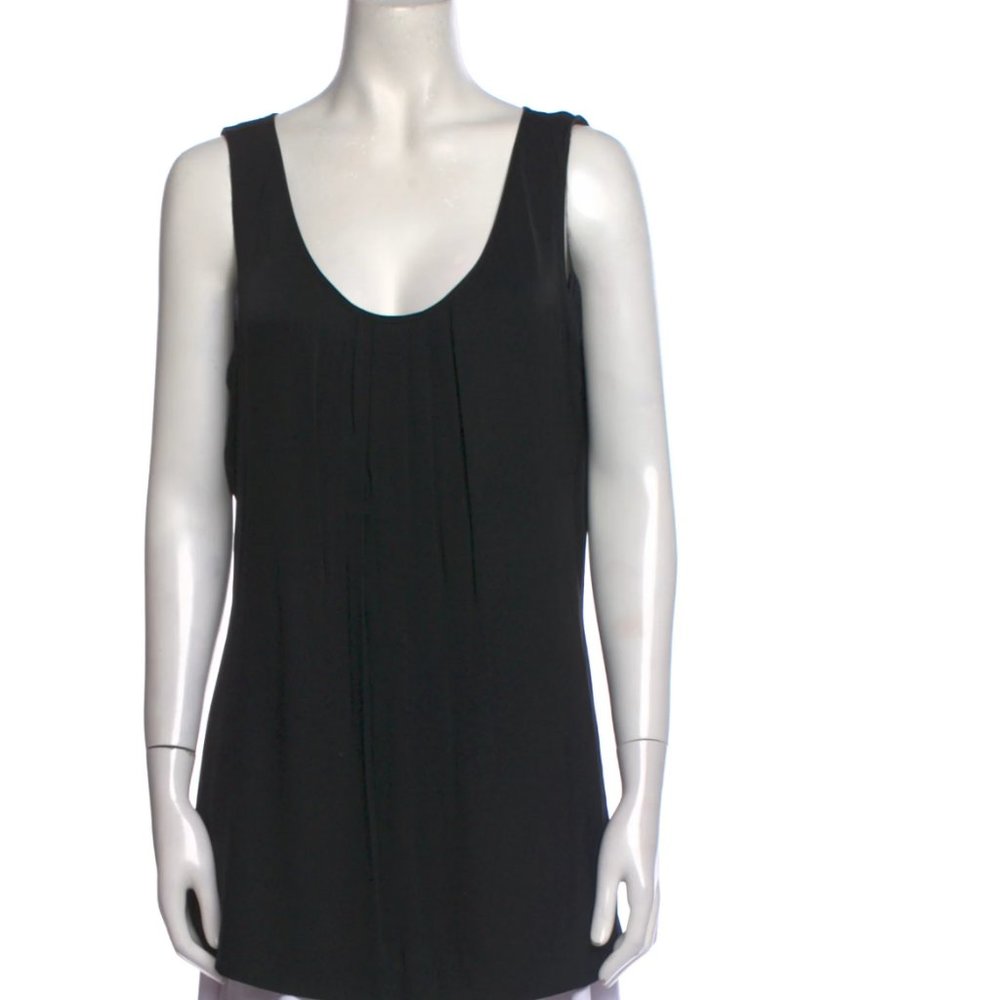 Tory Burch SILK Black Tank Top (Size 12)